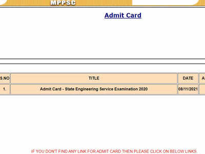 MPPSC Engineering Service Examination 2020 Admit Card released, download here