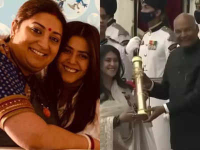 Smriti Irani gleams with pride as friend Ekta Kapoor is bestowed with Padma Shri; writes 'She has toiled for years on end to create a brand'