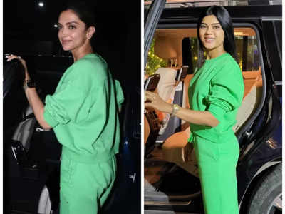 Khushi Shah twins with her favorite Bollywood actress Deepika Padukone!