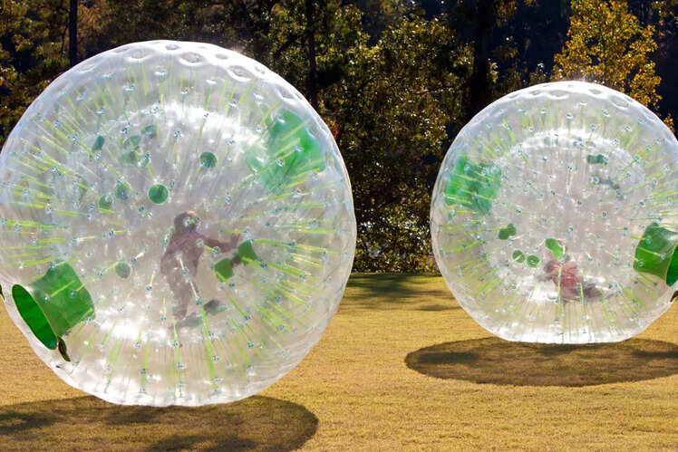 Snow trekking, zorbing, rock climbing in Solang Valley, Himachal Pradesh
