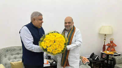 West Bengal Governor Jagdeep Dhankhar meets Amit Shah