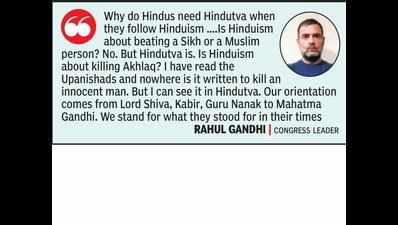 Inclusive Hinduism does not need divisive Hindutva: Rahul Gandhi