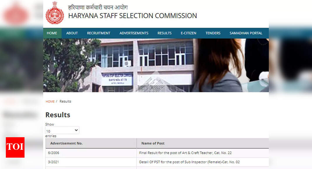 HSSC final result for Art & Craft Teacher recruitment declared, check here