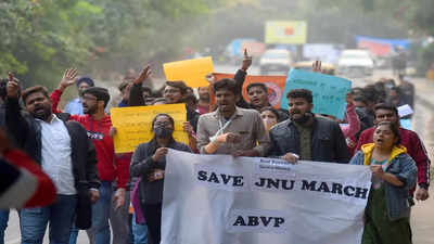 Clashes between JNUSU, ABVP on university campus; FIRs lodged, say police