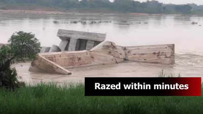 Watch: One-year-old flood-hit check dam in Tamil Nadu razed