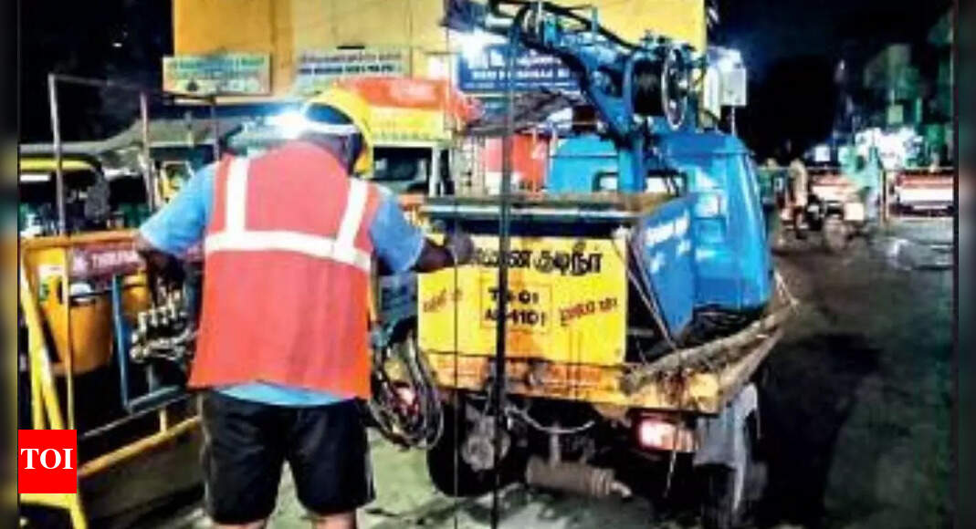 Chennai Metrowater pumps are working 24/7 to unclog drains Chennai News Times of India