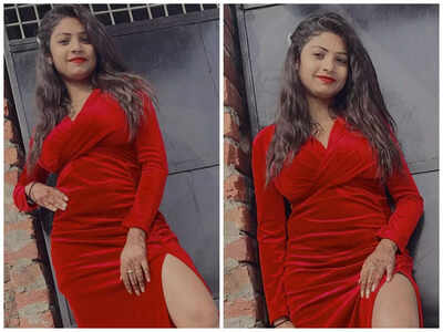 Bhojpuri actress Rani looks beautiful in her red outfit | Bhojpuri ...