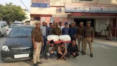 UP STF seized drugs 60 kilogram charas in Shahjahanpur, three arrested