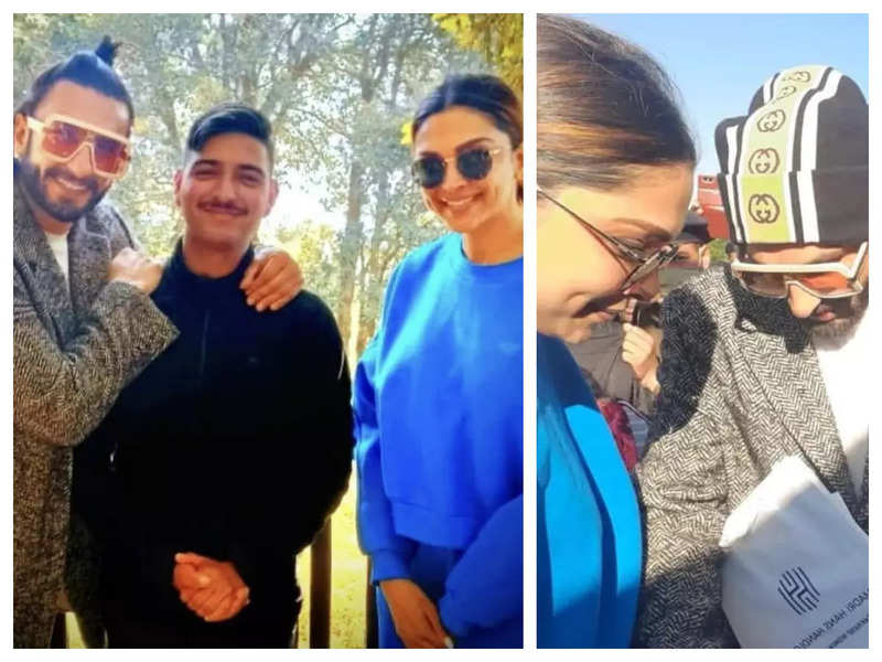 Deepika Padukone and Ranveer Singh pose with fans as they celebrate their third wedding anniversary in Uttarakhand – See pics