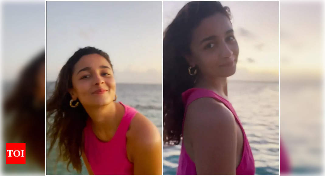 Alia Bhatt adalah kumpulan hangat dari getaran yang baik saat dia mengakui cintanya pada matahari terbenam |  Berita Film Hindi