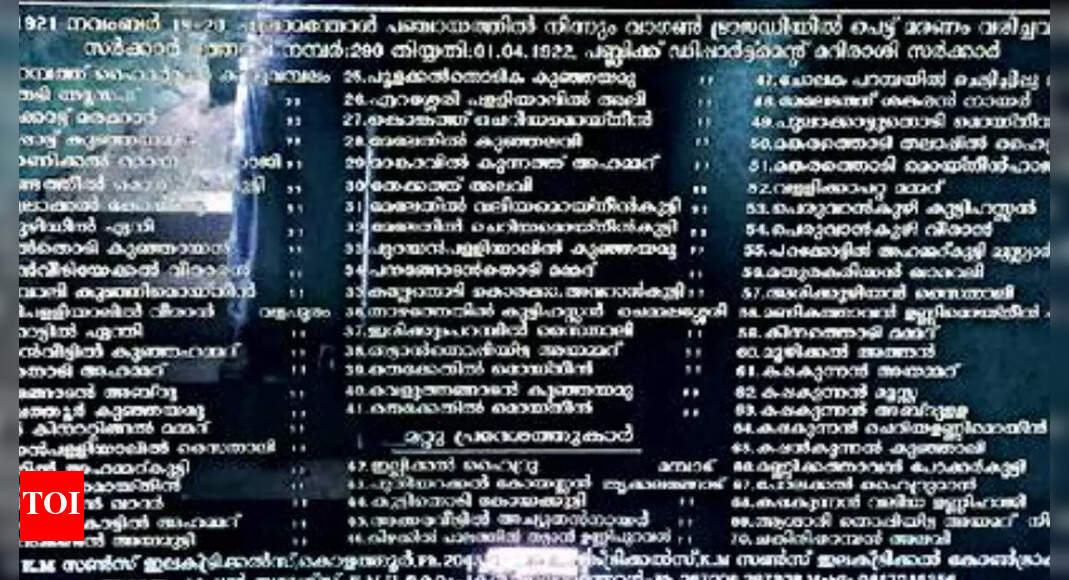 The Wagon Tragedy The 70 martyrs of goods wagon 1711 Kozhikode News