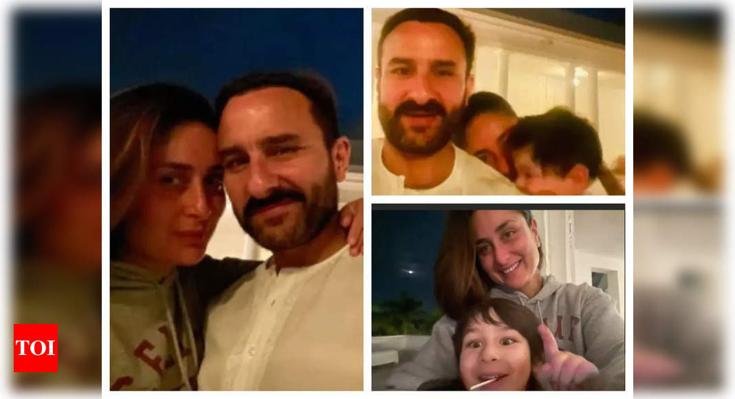 Taimur poses on jeep; Jeh photobombs Kareena, Saif Ali Khan