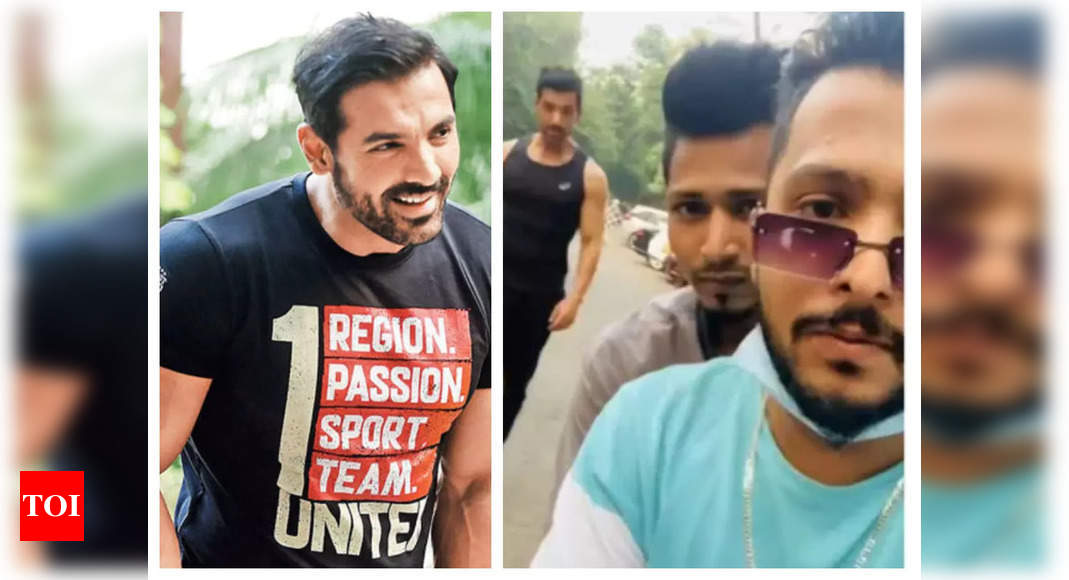 John Abraham snatches a phone from fan for filming him on the street ...