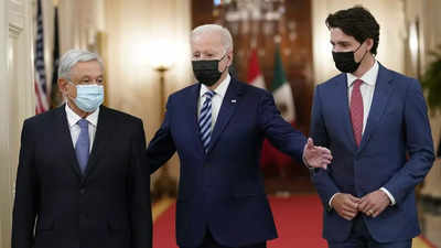 US President Joe Biden praises Canada, Mexico as leaders discuss strains