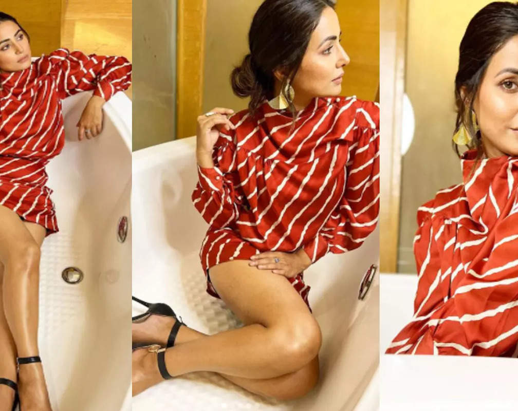 
Hina Khan sets temperatures soaring as she poses in a bathtub
