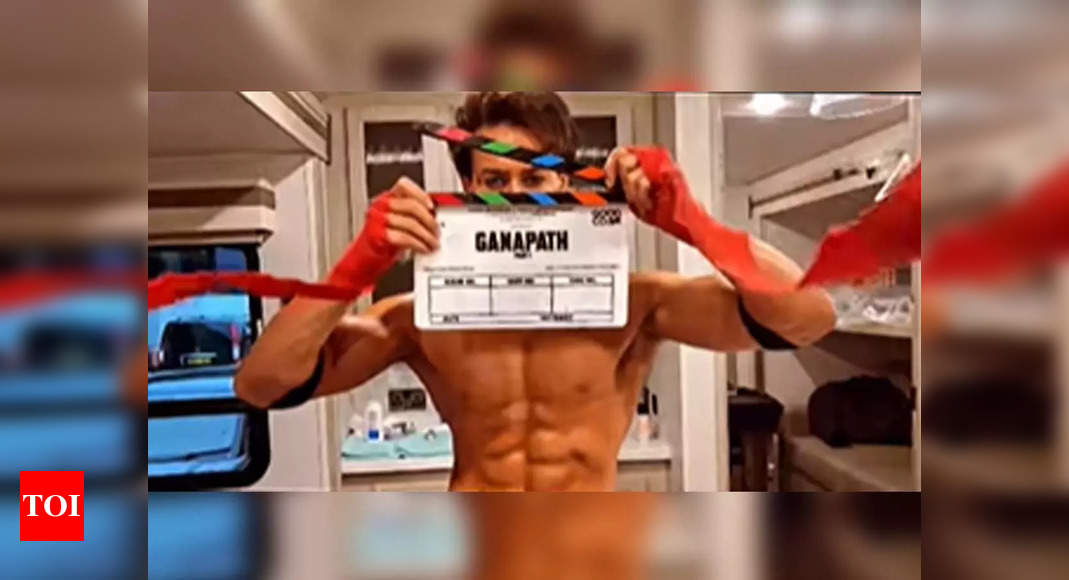Tiger Shroff Flaunts His Chiselled Physique As He Shoots For Ganapath