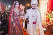 Candid pictures from actress Anshul Chauhan and Ateet Singh's star-studded wedding festivities