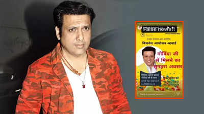 Govinda warns fans after his name used in a fake meet and greet event, says 'false news'