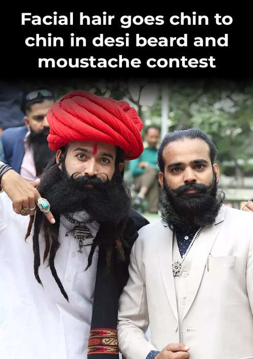 Facial hair goes chin to chin in desi beard and moustache contest | India  News - Times of India