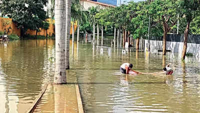 Rain impact: When Bengaluru's Manyata Tech Park turned into network of streams