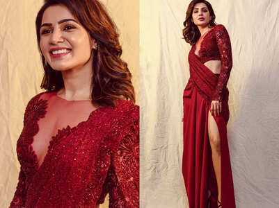Samantha Ruth Prabhu just wore a skirt with thigh-high slit as a sari
