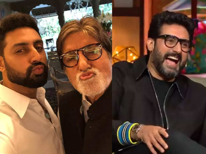 TKSS: Abhishek Bachchan laughs out loud as Kapil reads fan comment on his  pout picture with Amitabh Bachchan; 'When our wives aren't at home...' -  Times of India