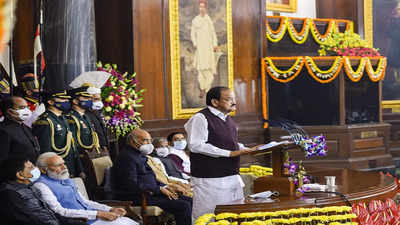 Constitution Day: Venkaiah Naidu laments steep fall in the productivity of Rajya Sabha