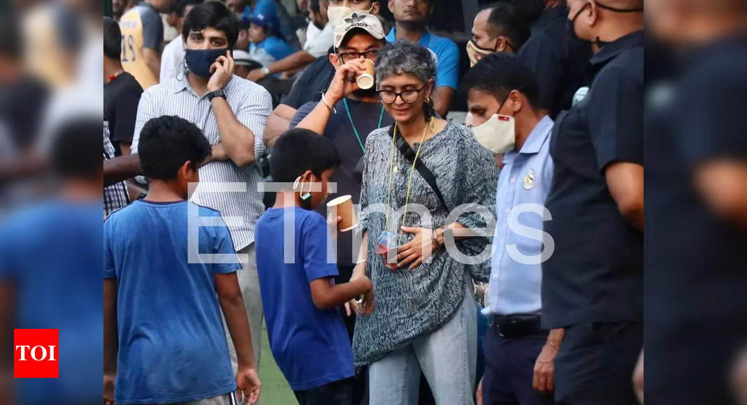 Foto Eksklusif: Aamir Khan dan Kiran Rao bersorak untuk putra Azad selama pertandingan sepak bola |  Berita Film Hindi