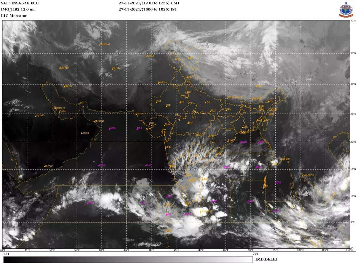 Satellite View Of Chennai Weather Tamil Nadu Rain Live Updates: Imd Issues Red Alert For Chennai On November  26-27