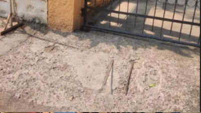 Navi Mumbai: Shoddy drain cementing work becomes tripping site
