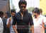 Spotted: Nani looks dapper in black at a meet-and-greet with fans in the city