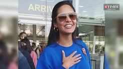 Esha Gupta spotted at the Jaipur airport