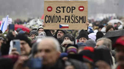 Thousands protest coronavirus restrictions in Czech capital
