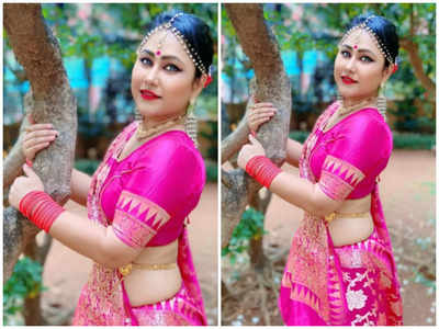 Priyanka Pandit shows her beauty in traditional attire