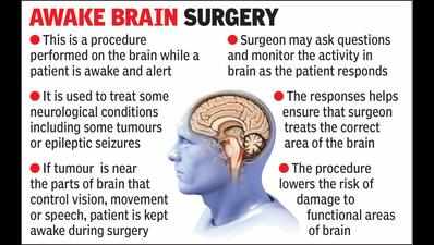 Doctors excise brain tumour from a fully conscious patient