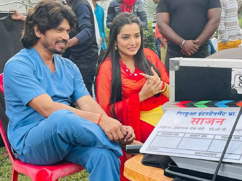'Saajan': Aamrapali Dubey shares a few candid pictures from the set