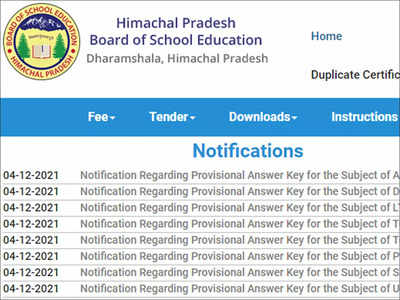 HPTET Answer Key 2021 released, check here