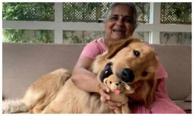 Sudha Murthy singing Happy Birthday for her dog is the cutest thing you will see today