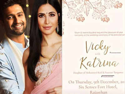 Katrina Kaif and Vicky Kaushal's wedding card: First photos of Vicky Kaushal and Katrina Kaif's wedding card is here and it will surely get you excited