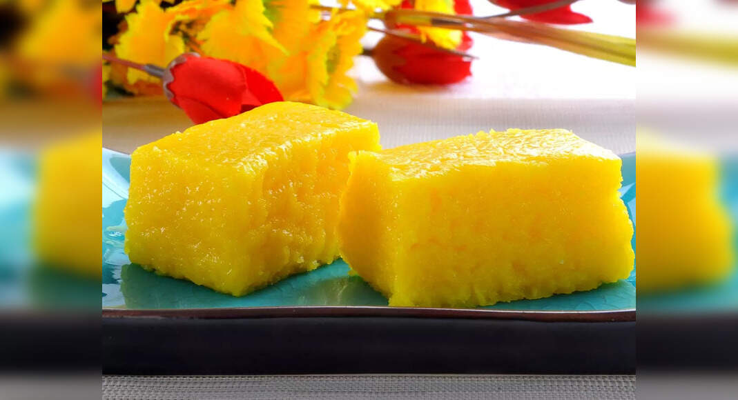 Pineapple Barfi Recipe: How to Make Pineapple Barfi Recipe | Homemade Pineapple Barfi Recipe