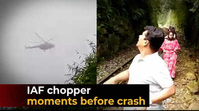 Video of ill-fated chopper carrying General Bipin Rawat moments before it crashed