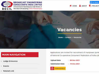 BECIL Recruitment 2021: Apply online for 80 Lab Technician, UDC & other posts