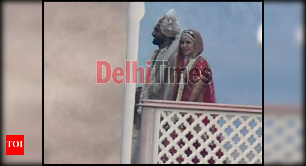 Katrina, Vicky tie the knot: First pictures of newly-wed couple