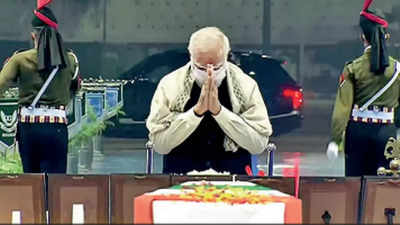 PM Modi pays his last respects to Rawat, others