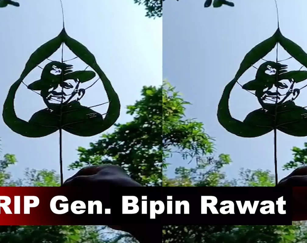 
Artist pays tribute to India’s first CDS General Bipin Rawat with beautiful leaf art
