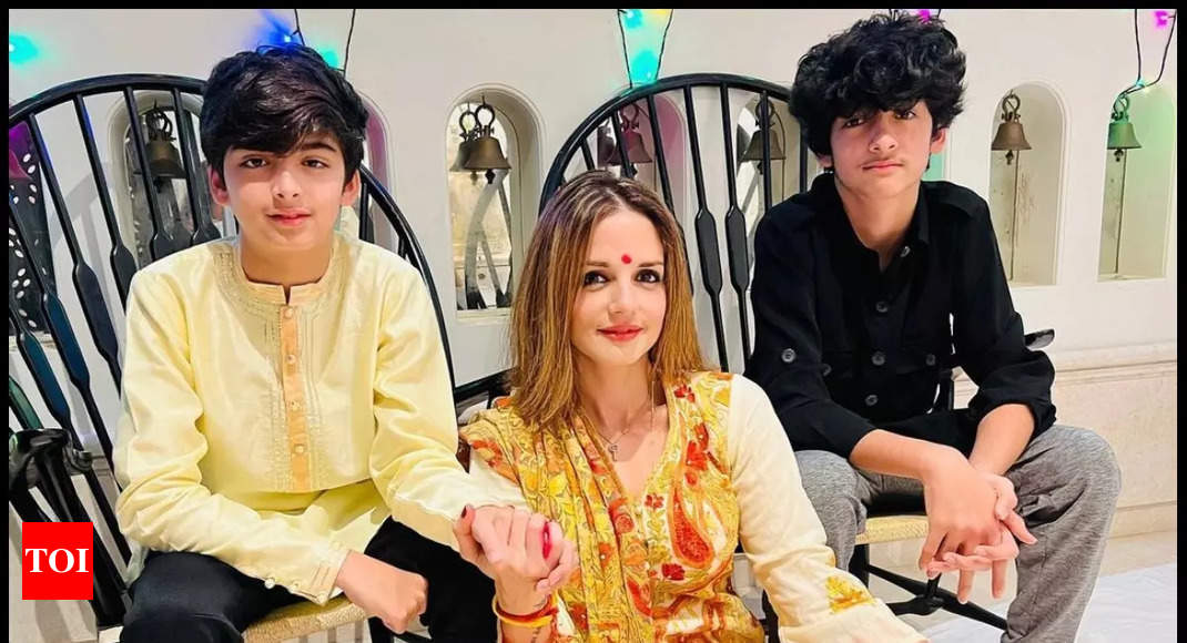 Hrithik Roshans ex-wife Sussanne Khan and kids Hridhaan-Hrehaan move into a new house- Exclusive! Hindi Movie News photo image