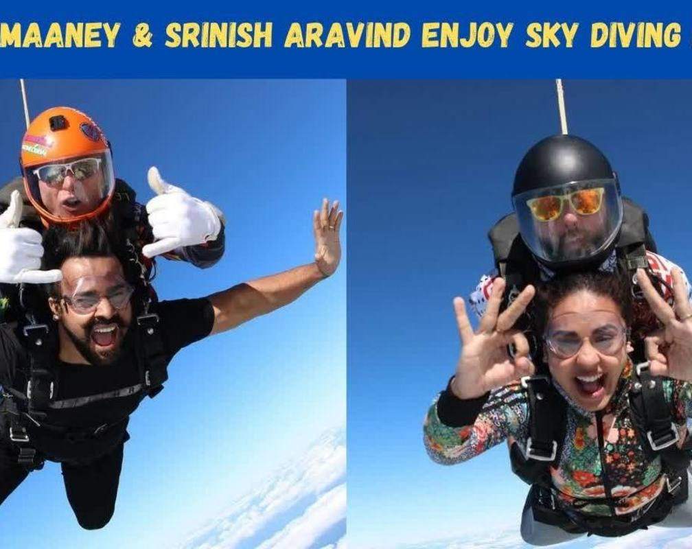 
Pearle Maaney and Srinish Aravind enjoy sky diving in Dubai
