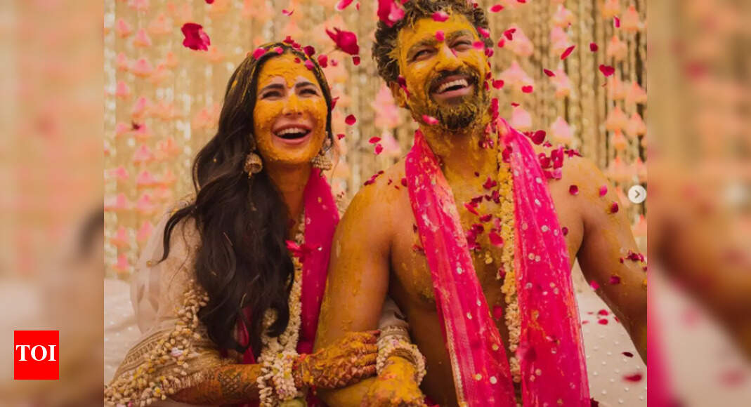 Katrina and Vicky share photos of their haldi ceremony