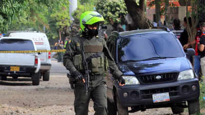 Explosion near Colombia airport kills two policemen