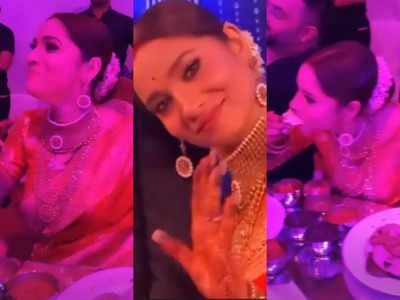 Ankita Lokhande makes for the coolest bride dancing to the dhol beats and enjoying food; watch inside videos from her and Vicky Jain’s star-studded reception